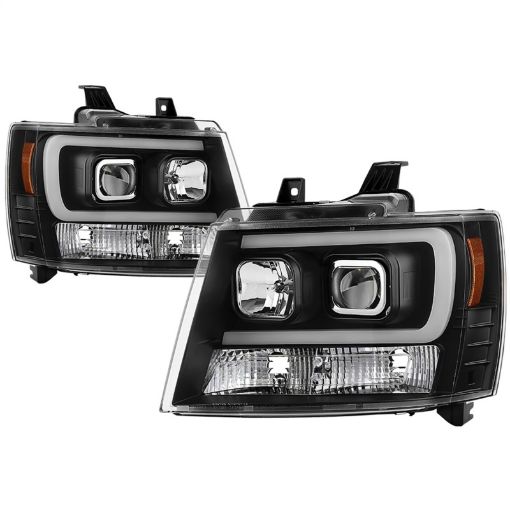 Picture of Spyder 07 - 14 Chevy SuburbanTahoe V2 Projector Headlights LED Turn Sig Black PRO - YD - CSUB07V3 - SB - BK
