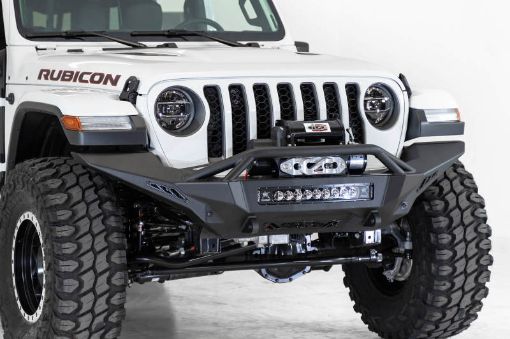 Picture of Addictive Desert Designs 2020 Jeep Gladiator JT Stealth Fighter Front Bump w Top Hoop Winch Mount