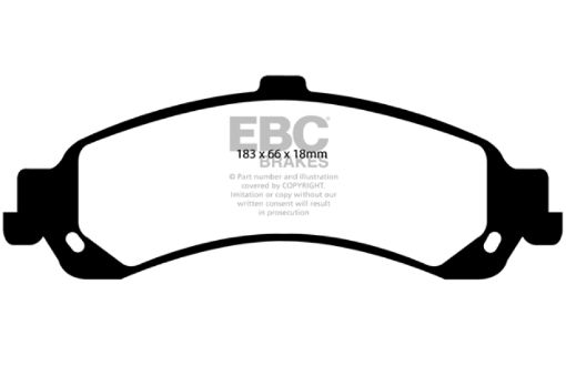 Picture of EBC 02 Cadillac Escalade 5.3 (PBR rear caliper) Ultimax2 Rear Brake Pads