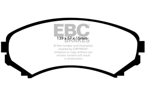 Picture of EBC 02 - 03 Honda Passport 3.2 Yellowstuff Front Brake Pads