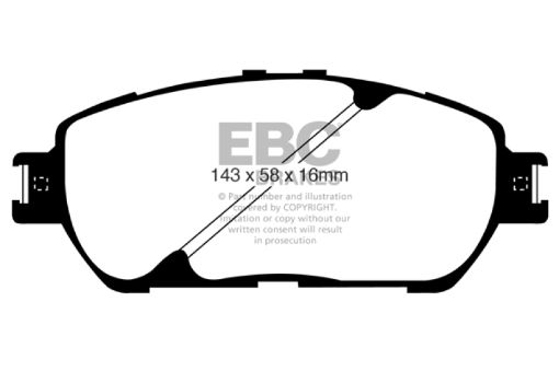 Picture of EBC 02 - 03 Lexus ES300 3.0 Greenstuff Front Brake Pads
