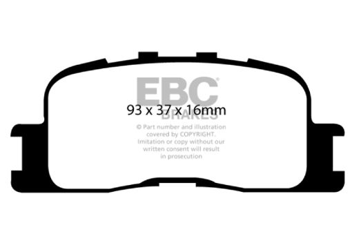 Picture of EBC 02 - 03 Lexus ES300 3.0 Redstuff Rear Brake Pads