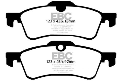 Picture of EBC 02 - 03 Mini Hardtop 1.6 Ultimax2 Rear Brake Pads