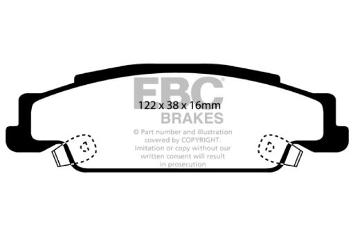 Picture of EBC 02 - 05 Cadillac CTS 2.6 Greenstuff Rear Brake Pads