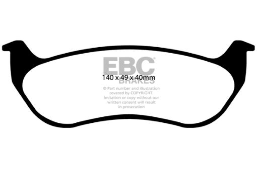 Picture of EBC 02 - 07 Jeep Liberty 2.4 Extra Duty Rear Brake Pads
