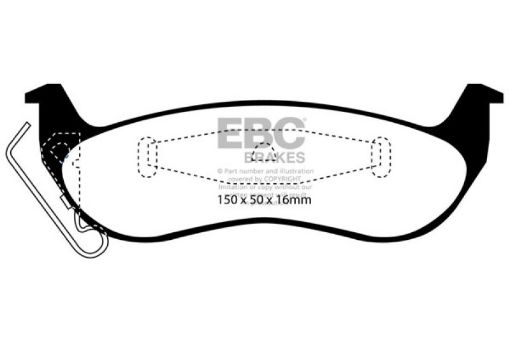 Picture of EBC 03 Ford Crown Victoria 4.6 Redstuff Rear Brake Pads
