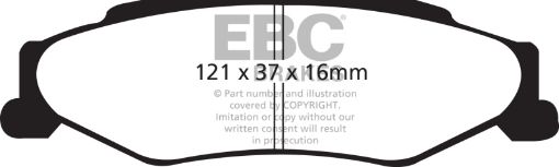 Picture of EBC 03 - 04 Cadillac XLR 4.6 Redstuff Rear Brake Pads