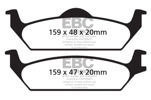Picture of EBC 03 - 04 Dodge Dakota 2WD 3.9 Greenstuff Rear Brake Pads