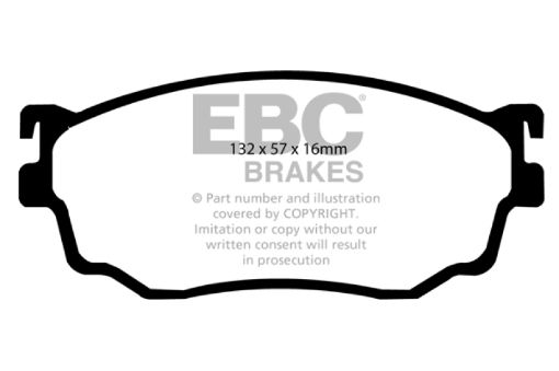 Picture of EBC 03 - 04 Mazda Protege 2.0 Turbo (Mazdaspeed) Ultimax2 Front Brake Pads