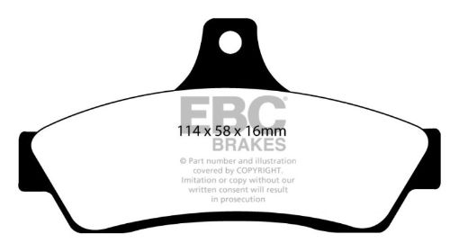 Picture of EBC 03 - 04 Pontiac GTO 5.7 (Solid Rear Rotors) Redstuff Rear Brake Pads
