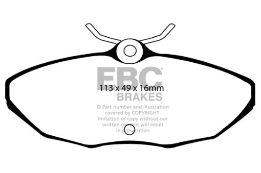 Picture of EBC 03 - 06 Jaguar XJ8 4.2 VP Redstuff Rear Brake Pads