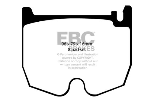 Picture of EBC 03 - 06 Mercedes - Benz CL55 AMG 5.4 Supercharged Redstuff Front Brake Pads