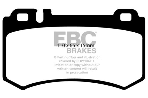 Picture of EBC 03 - 06 Mercedes - Benz CL55 AMG 5.4 Supercharged Yellowstuff Rear Brake Pads