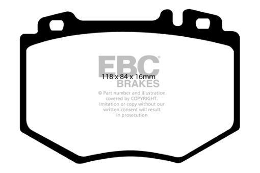 Picture of EBC 03 - 06 Mercedes - Benz CL600 5.5 Twin Turbo Yellowstuff Front Brake Pads