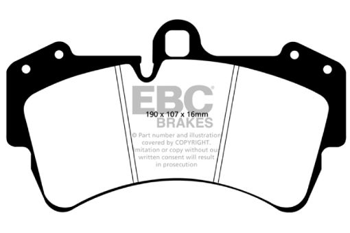 Picture of EBC 03 - 07 Porsche Cayenne 4.5 (350mm Rotors) Redstuff Front Brake Pads
