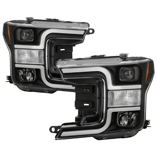 Picture of Spyder 18 - 19 Ford F - 150 Projector Headlights - Halogen Model Only - Black PRO - YD - FF15018 - LB - BK