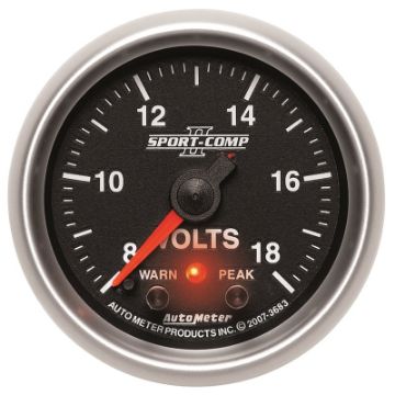 Picture of Autometer Sport - Comp II 2 - 116in Digital Voltometer Gauge - 18V