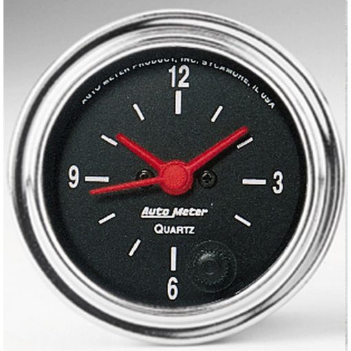 Picture of Autometer Traditional Chrome 2 - 116in 12HR Analog Clock Gauge