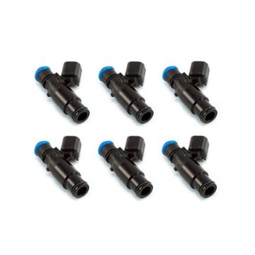 Picture of Injector Dynamics 2600 - XDS Injectors - 48mm Length - 14mm Top - 14mm Bottom Adapter (Set of 6)