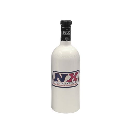 Picture of Nitrous Express 1lb Bottle wMotorcycle Valve (3.2 Dia x 9.83 Tall)
