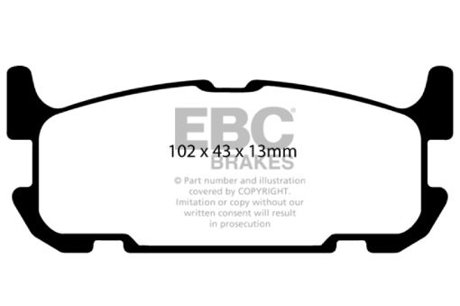 Picture of EBC 04 - 05 Mazda Miata MX5 1.8 (Sports Suspension) Yellowstuff Rear Brake Pads