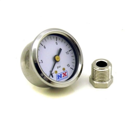 Picture of Nitrous Express Pressure Gauge (0 - 15 PSI wAdaptor)