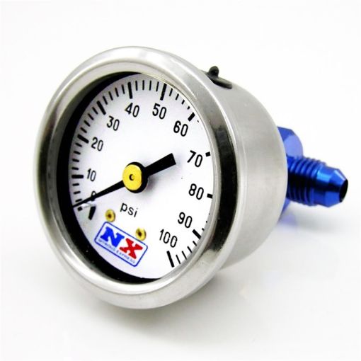 Picture of Nitrous Express Fuel Pressure Gauge (0 - 100 PSI wManifold)