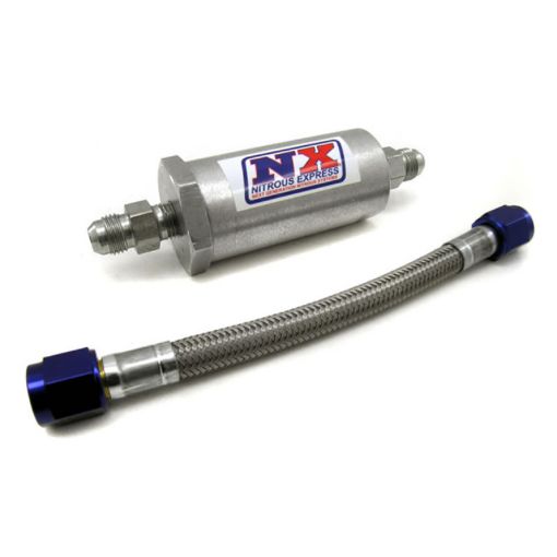 Picture of Nitrous Express 4AN Pure - Flo N2O Filter 7 Stainless Hose (Lifetime Cleanable)