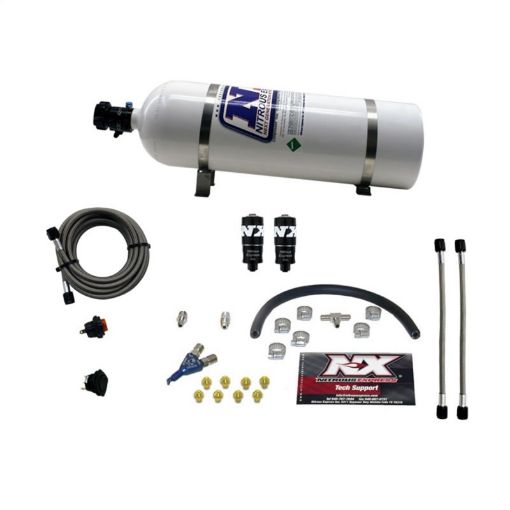 Picture of Nitrous Express Hitman EFI Single Nozzle Piranha Nitrous Kit (35 - 75HP) w15lb Bottle