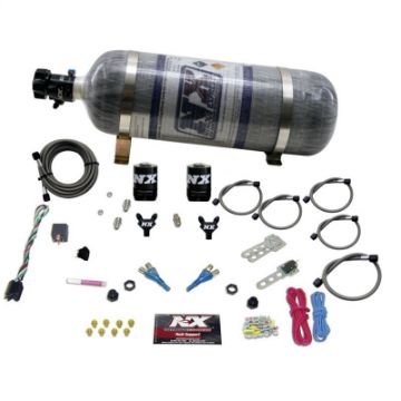 Picture of Nitrous Express Ford EFI Dual Nozzle Nitrous Kit (100 - 300HP) wComposite Bottle