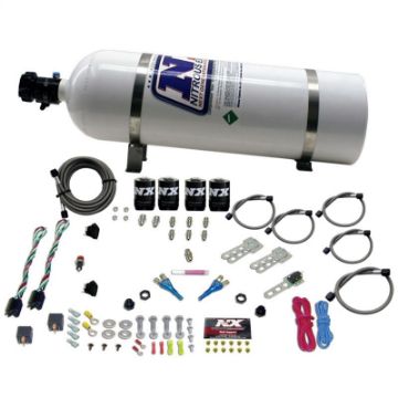 Picture of Nitrous Express Ford EFI Dual Stage Nitrous Kit (50 - 150HP x 2) w15lb Bottle