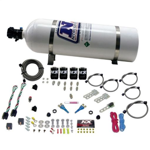 Picture of Nitrous Express Ford EFI Dual Stage Nitrous Kit (50 - 150HP x 2) w15lb Bottle
