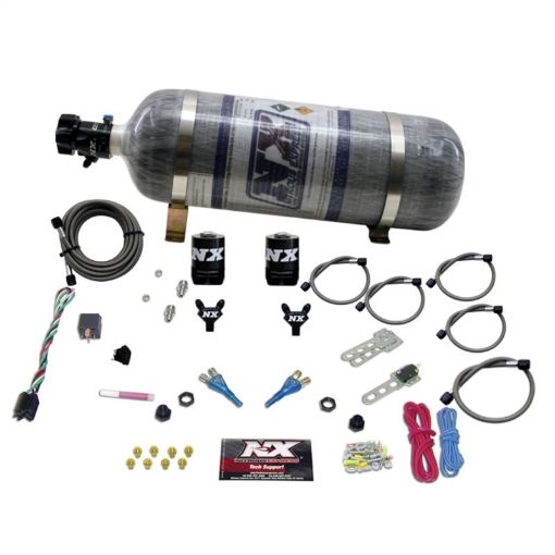 Picture of Nitrous Express GM EFI Dual Nozzle Nitrous Kit (100 - 300HP) wComposite Bottle