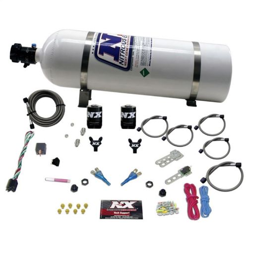 Picture of Nitrous Express GM EFI Dual Nozzle Nitrous Kit (100 - 300HP) w15lb Bottle