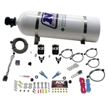 Picture of Nitrous Express 08 - 10 Dodge Viper EFI Dual Nozzle (100 - 300HP) w15lb Bottle