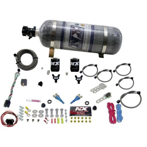 Picture of Nitrous Express 03 - 18 Nissan 350Z370Z Dual Nozzle (35 - 150HP) wComposite Bottle
