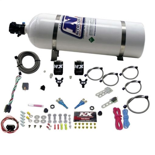 Picture of Nitrous Express 03 - 18 Nissan 350Z370Z Dual Nozzle (35 - 150HP) w15lb Bottle
