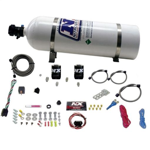 Picture of Nitrous Express Universal Fly By Wire Single Nozzle Nitrous Kit w15lb Bottle (Incl TPS Switch)