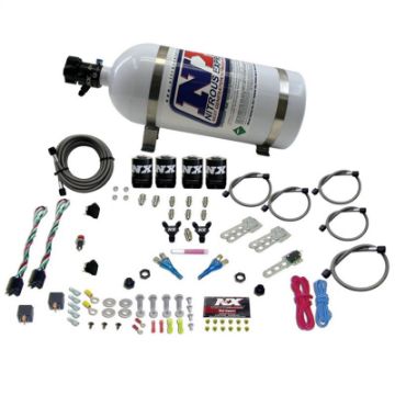Picture of Nitrous Express Sport Compact EFI Dual Stage Nitrous Kit (35 - 75 x 2) x 2 w10lb Bottle
