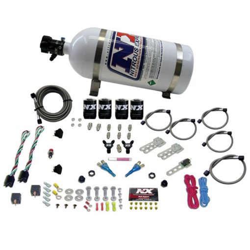 Picture of Nitrous Express Sport Compact EFI Dual Stage Nitrous Kit (35 - 75 x 2) x 2 w10lb Bottle