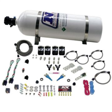 Picture of Nitrous Express Sport Compact EFI Dual Stage Nitrous Kit (35 - 75 x 2) w15lb Bottle