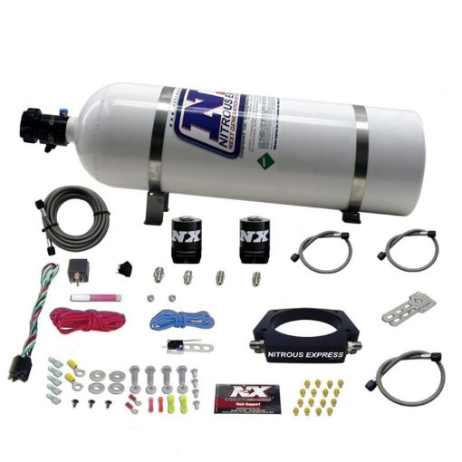 Picture of Nitrous Express GM LS 90mm Nitrous Plate Kit (50 - 400HP) w15lb Bottle