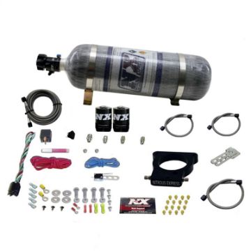 Picture of Nitrous Express GM LS 78mm 3 - Bolt Nitrous Plate Kit (50 - 350HP) w12lb Composite Bottle