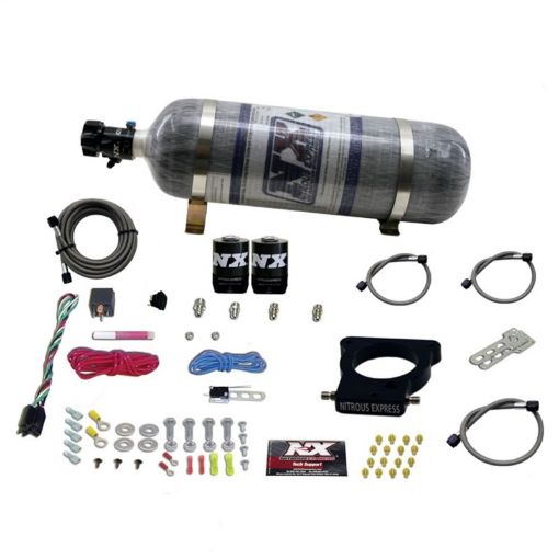Picture of Nitrous Express GM LS 78mm 3 - Bolt Nitrous Plate Kit (50 - 350HP) w12lb Composite Bottle