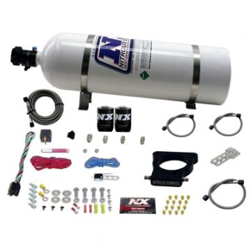 Picture of Nitrous Express GM LS 78mm 3 - Bolt Nitrous Plate Kit (50 - 350HP) w15lb Bottle