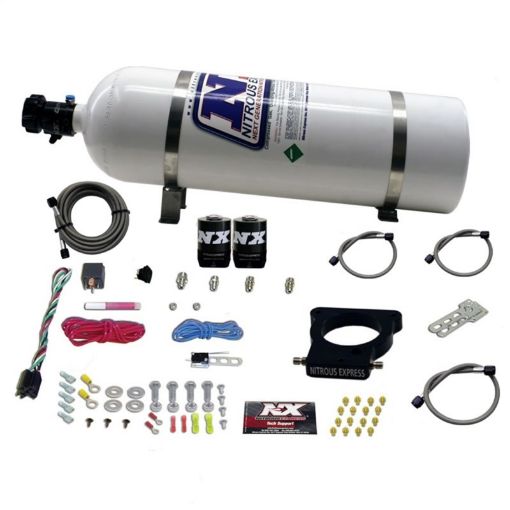 Picture of Nitrous Express GM LS 78mm 3 - Bolt Nitrous Plate Kit (50 - 350HP) w15lb Bottle