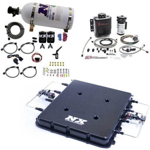 Picture of Nitrous Express Nitrous Water Injection Kit wBillet LT4 Supercharger Lid w10lb Bottle