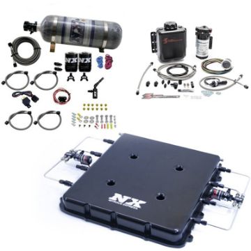 Picture of Nitrous Express Nitrous Water Injection Kit wBillet LT4 Supercharger Lid w12lb Bottle