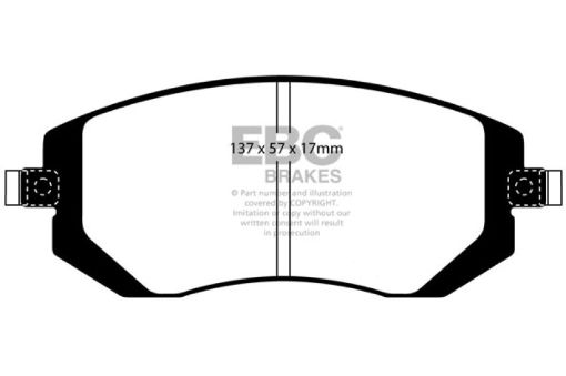 Picture of EBC 04 - 06 Saab 9 - 2X 2.0 Turbo Yellowstuff Front Brake Pads