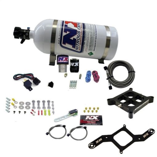 Picture of Nitrous Express Single Entry Crossbar RNC .178 4500 Flange Nitrous Kit (250 - 650HP) w10lb Bottle